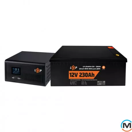 Комплект резервного живлення LogicPower (LogicPower) ДБЖ + літієва (LiFePO4) батарея (UPS 1500VA + АКБ LiFePO4 2944W), фото 