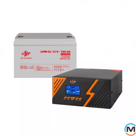 Комплект резервного питания LogicPower ИБП + гелевая батарея (UPS B1500 + АКБ GL 1200Wh), фото 