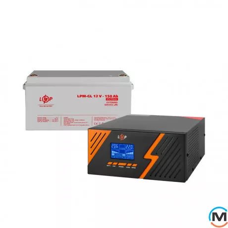 Комплект резервного питания LogicPower ИБП + гелевая батарея (UPS B1500 + АКБ GL 1800Wh), фото 