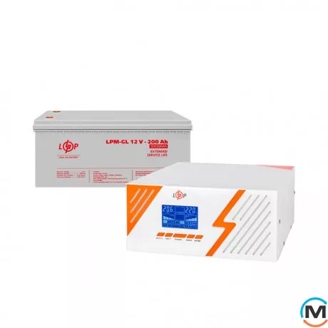 Комплект резервного питания LogicPower ИБП + гелевая батарея (UPS B1500 + АКБ GL 2400Wh), фото 