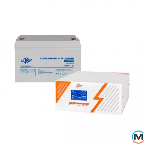 Комплект резервного живлення LogicPower (LogicPower) ДБЖ + мультигелева батарея (UPS B1500 + АКБ MG 1200Wh), фото 