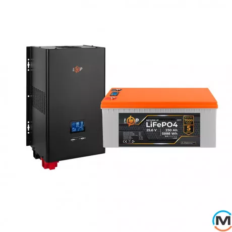 Комплект резервного питания LogicPower (LogicPower) ИБП + литиевая (LiFePO4) батарея (UPS W3600+ АКБ LiFePO4 5888W), фото 