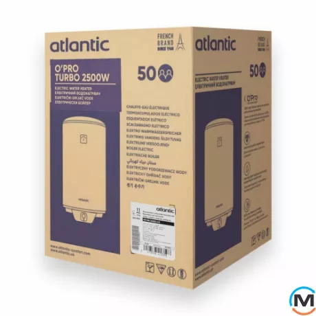 Водонагреватель бытовой электрический Atlantic Opro Turbo VM 050 D400S-2-B (2500W), Объем (л): 46.7, фото , изображение 8