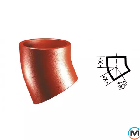 Відведення із чавуну SML 30* DN100мм RSP 10030, Градус (град.): 30, Діаметр (мм): 100, фото , зображення 2