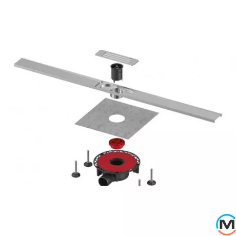 Комплект инсталляции TECElineo душевого профиля, нержавеющая сталь матовая, фото 