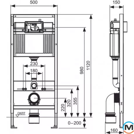 Комплект установки TECEbase (модуль+панель смыва TECEbase белая+крепеж), фото , изображение 7
