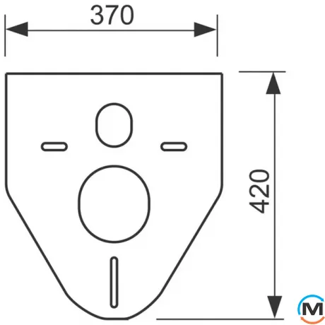 Комплект установки TECEbase (модуль+панель змиву TECEnow чорна матова+кріплення+прокладка), 1120мм, фото , зображення 6