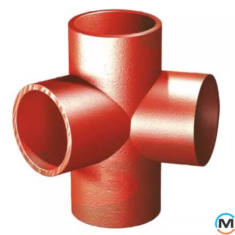 Хрестовина з ливарного чавуну SML 88* двоплощинна DN150x100x100 мм RSP EA15088, Градус (град.): 88, Виконання: Двоплощинна, Діаметр (мм): 150, Модифікація: DN 150x100x100  , фото 