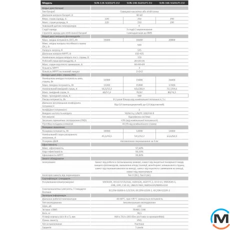 DEYE for LogicPower Гибридный однофазный инвертор SUN-16K-SG01LP1-EU, Мощность, VA/W: 16000, фото , изображение 6