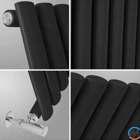 Радиатор дизайнерский Ideale Adele 11 8/1500/472 черный, Цвет: Черный, Высота (мм): 1500, Ширина (мм): 472, Количество рядов: 1, фото , изображение 4