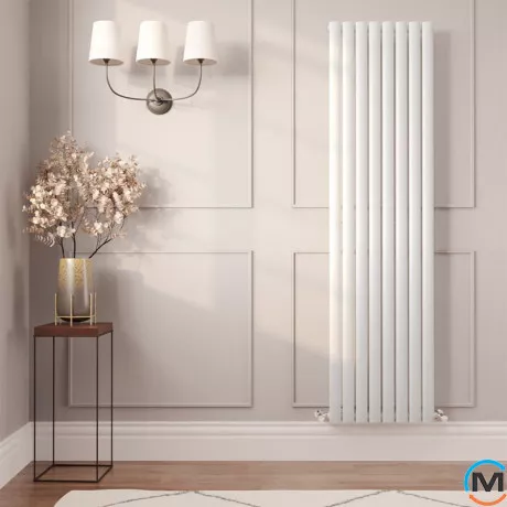 Радіатор дизайнерський Ideale Adele 11 8/1800/472 білий, Колір: Білий, Висота (мм): 1800, Ширина (мм): 472, Кількість рядів: 1, фото , зображення 3