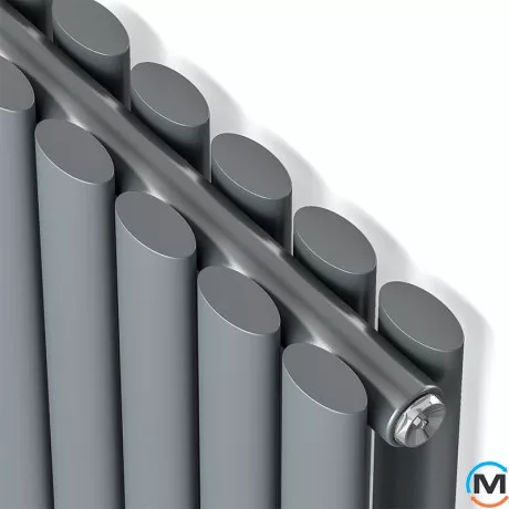 Радіатор дизайнерський Ideale Adele 12 8/1500/472 антрацит, Колір: Антрацит, Висота (мм): 1500, Ширина (мм): 472, Кількість рядів: 2, фото , зображення 2