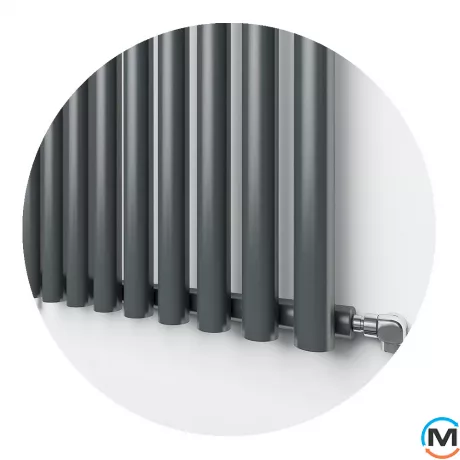 Радиатор дизайнерский Ideale Gloria 11 9/1800/531 антрацит, Цвет: Антрацит, Ширина (мм): 531, Количество рядов: 1, фото , изображение 2