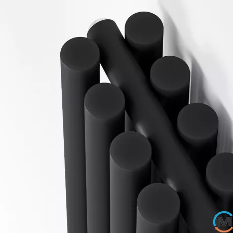 Радіатор дизайнерський Ideale Gloria 12 5/1800/295 чорний, Колір: Чорний, Ширина (мм): 295, Кількість рядів: 2, фото , зображення 2