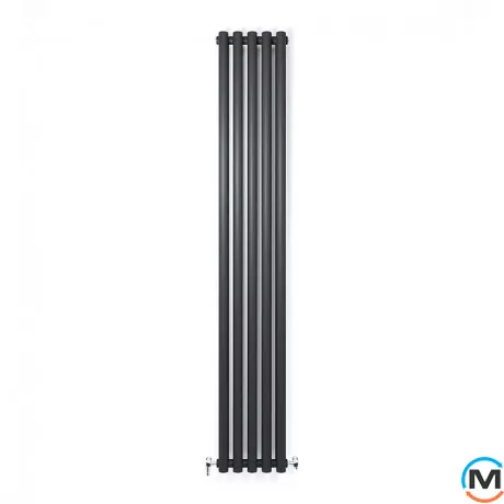 Радіатор дизайнерський Ideale Gloria 12 5/1800/295 чорний, Колір: Чорний, Ширина (мм): 295, Кількість рядів: 2, фото 