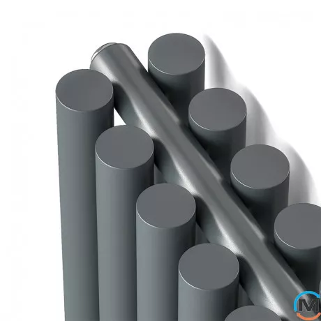 Радіатор дизайнерський Ideale Gloria 12 7/1800/413 антрацит, Колір: Антрацит, Ширина (мм): 413, Кількість рядів: 2, фото , зображення 2