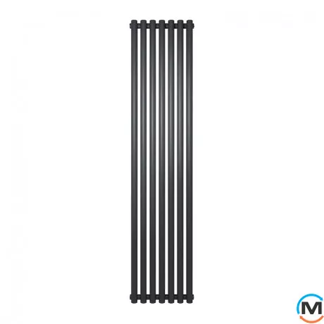 Радіатор дизайнерський Ideale Gloria 12 7/1800/413 чорний, Колір: Чорний, Ширина (мм): 413, Кількість рядів: 2, фото 