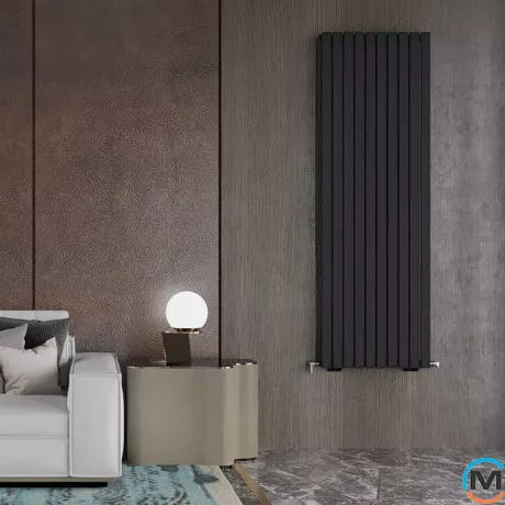 Радиатор дизайнерский Ideale Jolanda 11 10/1800/590 черный, Цвет: Черный, Высота (мм): 1800, Кол-во секций: 10, фото , изображение 3