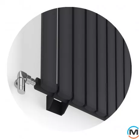 Радиатор дизайнерский Ideale Jolanda 11 8/1800/472 черный, Цвет: Черный, Высота (мм): 1800, Кол-во секций: 8, фото , изображение 2