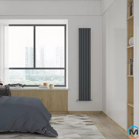 Радиатор дизайнерский Ideale Jolanda 12 5/1800/295 черный, Цвет: Черный, Высота (мм): 1800, Кол-во секций: 5, фото , изображение 3