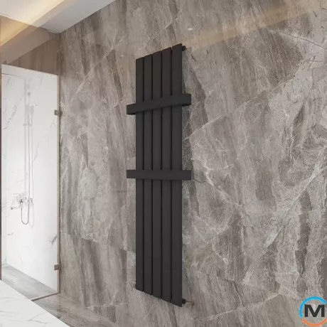 Радіатор з полицями Ideale Stella 11 5/1200/500 чорний, Колір: Чорний, Висота (мм): 1200, фото , зображення 3