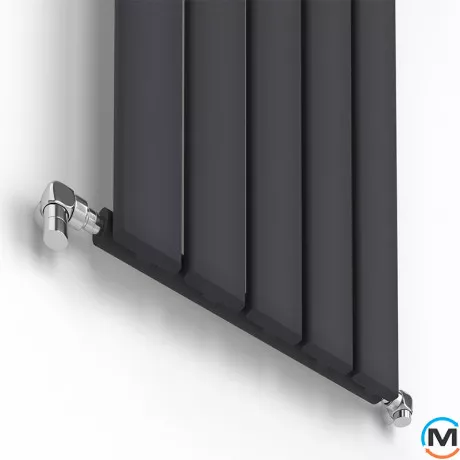 Радіатор з полицями Ideale Stella 11 5/1600/500 чорний, Колір: Чорний, Висота (мм): 1600, фото , зображення 2