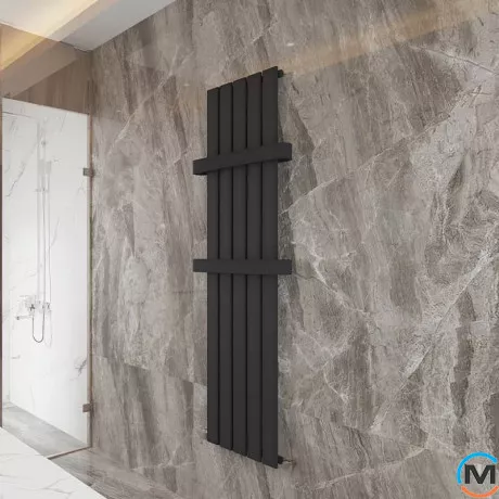 Радіатор з полицями Ideale Stella 11 5/1600/500 чорний, Колір: Чорний, Висота (мм): 1600, фото , зображення 3