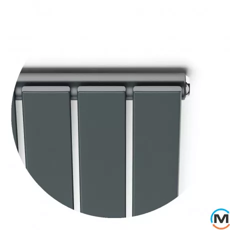 Радиатор дизайнерский Ideale Vittoria 11 9/1600/612 антрацит, Исполнение: Вертикальный, Цвет: Антрацит, Высота (мм): 1600, Ширина (мм): 612, Количество рядов: 1, фото , изображение 2