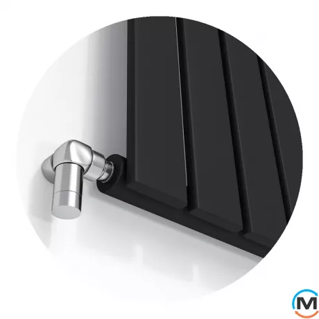 Радиатор дизайнерский Ideale Vittoria 11 9/1600/612 черный, Исполнение: Вертикальный, Цвет: Черный, Высота (мм): 1600, Ширина (мм): 612, Количество рядов: 1, фото , изображение 2