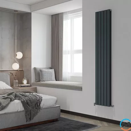 Радиатор дизайнерский Ideale Vittoria 11 9/1800/612 антрацит, Исполнение: Вертикальный, Цвет: Антрацит, Высота (мм): 1800, Ширина (мм): 612, Количество рядов: 1, фото , изображение 3