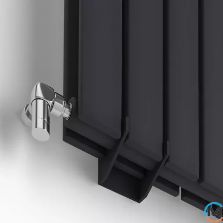 Радиатор дизайнерский Ideale Vittoria 12 4/1800/272 черный, Исполнение: Вертикальный, Цвет: Черный, Высота (мм): 1800, Ширина (мм): 272, Количество рядов: 2, фото , изображение 2