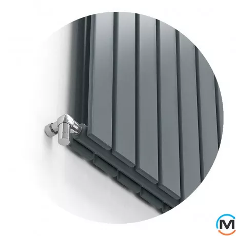 Радіатор дизайнерський Ideale Vittoria 12 7/1800/476 антрацит, Виконання: Вертикальний, Колір: Антрацит, Висота (мм): 1800, Ширина (мм): 476, Кількість рядів: 2, фото , зображення 2