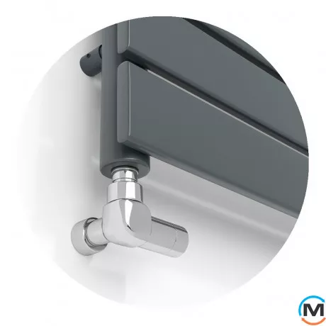 Радіатор дизайнерський Ideale Vittoria H 11 8/544/1200 антрацит, Виконання: Горизонтальний, Колір: Антрацит, Висота (мм): 544, Ширина (мм): 1200, Кількість рядів: 1, фото , зображення 2