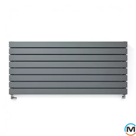 Радіатор дизайнерський Ideale Vittoria H 11 8/544/1200 антрацит, Виконання: Горизонтальний, Колір: Антрацит, Висота (мм): 544, Ширина (мм): 1200, Кількість рядів: 1, фото 