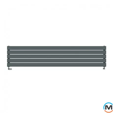 Радіатор дизайнерський Ideale Vittoria H 12 5/340/1600 антрацит, Виконання: Горизонтальний, Колір: Антрацит, Висота (мм): 340, Ширина (мм): 1600, Кількість рядів: 2, фото 