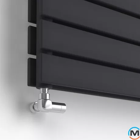 Радіатор дизайнерський Ideale Vittoria H 12 5/340/1600 чорний, Виконання: Горизонтальний, Колір: Чорний, Висота (мм): 340, Ширина (мм): 1600, Кількість рядів: 2, фото , зображення 2