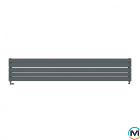 Радіатор дизайнерський Ideale Vittoria H 12 5/340/1800 антрацит, Виконання: Горизонтальний, Колір: Антрацит, Висота (мм): 340, Ширина (мм): 1800, Кількість рядів: 2, фото 