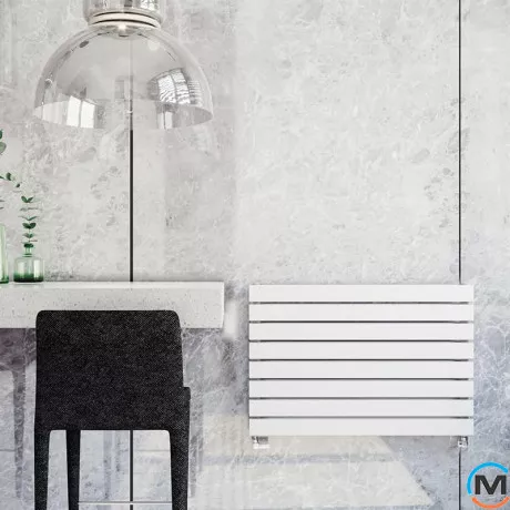 Радиатор дизайнерский Ideale Vittoria H 12 8/544/600 белый, Исполнение: Горизонтальный, Цвет: Белый, Высота (мм): 544, Ширина (мм): 600, Количество рядов: 2, фото , изображение 3