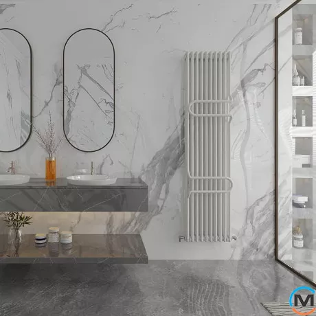 Радіатор з полицями Ideale Zeta 12 10/1800/460 білий, Колір: Білий, Кількість секцій: 10, фото , зображення 3