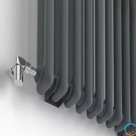 Радіатор з полицями Ideale Zeta 12 12/1800/548 антрацит, Колір: Антрацит, Кількість секцій: 12, фото , зображення 2