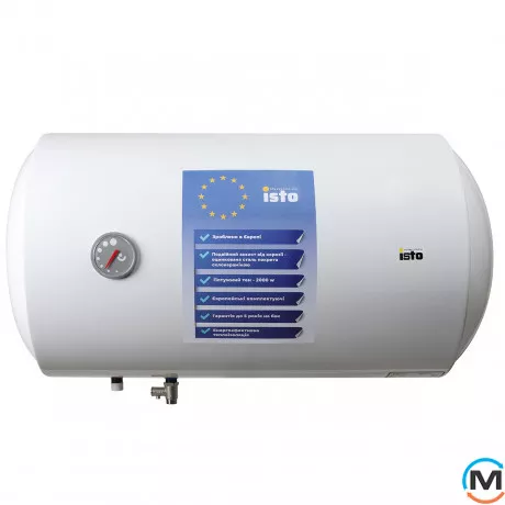 Бойлер Isto 100 2kWt Horizont IH1004420/1h, Тип (ТЭНа): Мокрый, Объем (л): 100, Исполнение: Горизонтальный, фото 