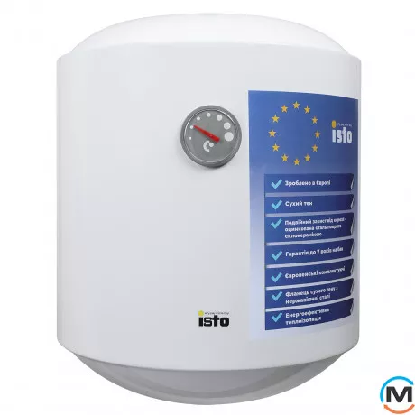 Бойлер Isto 50 1.5kWt Dry Heater IVD504415/1h, Тип (ТЭНа): Сухой, Объем (л): 50, Исполнение: Вертикальный, фото 