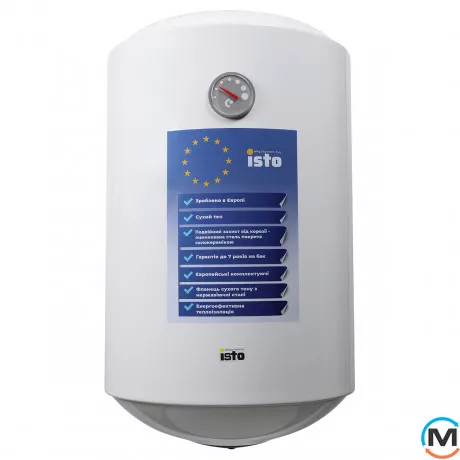 Бойлер Isto 80 1.5kWt Dry Heater IVD804415/1h, Тип (ТЭНа): Сухой, Объем (л): 80, Исполнение: Вертикальный, фото 