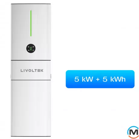 Комплект инвертор+батарея Livoltek All-in-One ESS, 5KW hybrid inverter, 5kWh LFP Battery, Емкость комплекта / ИБП (Ватт/Час): 5000, фото 