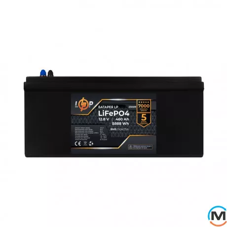 Аккумулятор LogicPower LiFePO4 12V (12,8V) - 460 Ah (5888Wh) (BMS 150A/75А) пластик, фото 