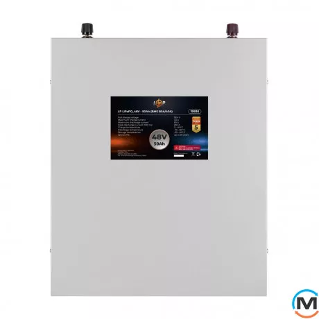 Аккумулятор LogicPower LiFePO4 48V (51,2V) - 50 Ah (2560Wh) (BMS 80A/40А) металл, фото , изображение 2