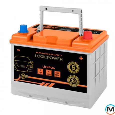 Автомобильный литиевый аккумулятор LogicPower LiFePO4 12V - 50 Ah (+ справа) BMS 800А, фото , изображение 2