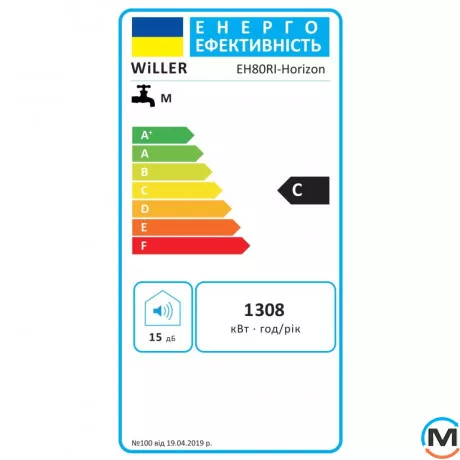 Водонагреватель WILLER EH80RI-Horizon горизонтальный, фото , изображение 3