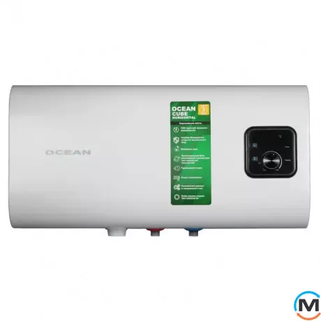 Водонагреватель Ocean CUBE-Horizontal RZF80D-4, ET+WT (мокрый тен) 80л, Тип (ТЭНа): Мокрый, Объем (л): 80, Исполнение: Горизонтальный, фото , изображение 2