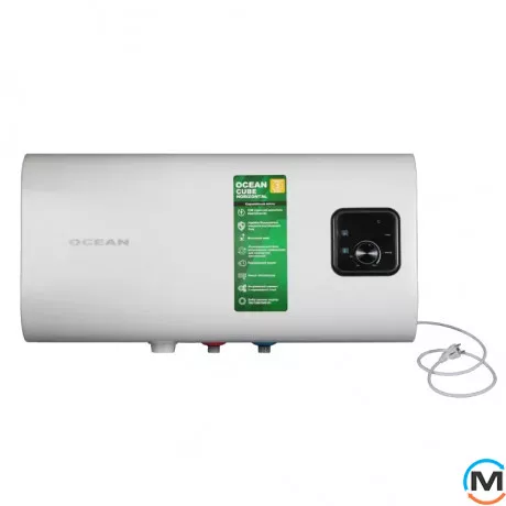 Водонагреватель Ocean CUBE-Horizontal RZF100D-4, ET+WT (мокрый тен) 100л, Тип (ТЭНа): Мокрый, Объем (л): 100, Исполнение: Горизонтальный, фото 